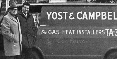 An old picture of a classic Yost & Campbell truck.